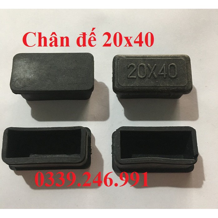 Bộ 20 chiếc KT: 20x40_bịt trong chụp cao su bịt chân bàn ghế, bịt hộp chống xước, chụp nhựa chụp chân ghế