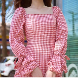 Đầm caro siu dễ thương