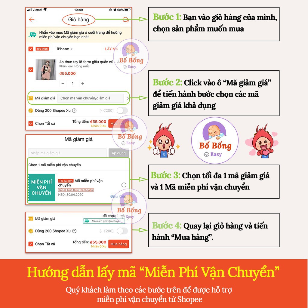 Khăn Yếm Tam giác Shop Bố Bống