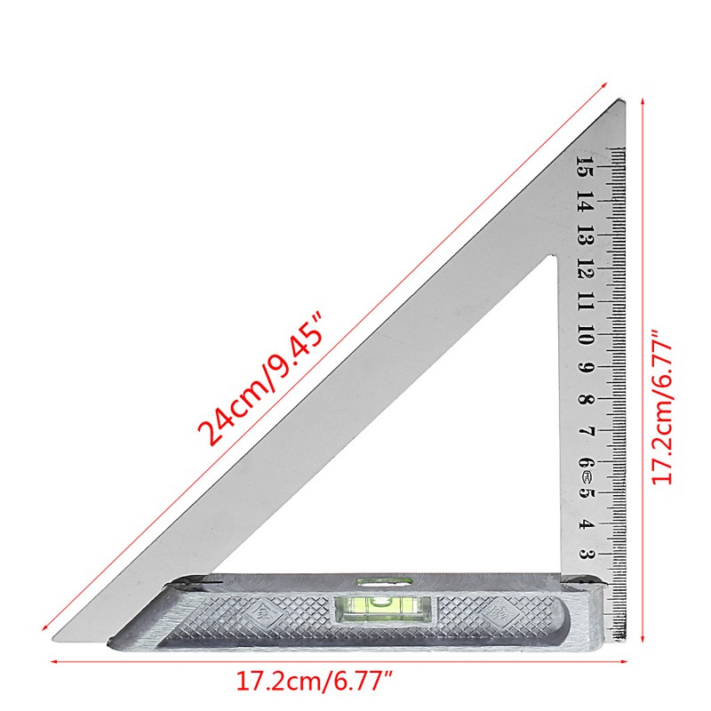 Thước đo góc hình tam giác 200mm bằng hợp kim chất lượng cao