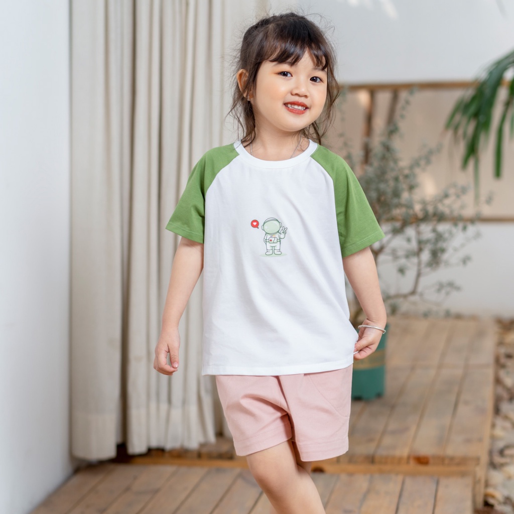 Áo thun cộc tay của bé chất vải cotton mềm mịn, thoáng mát TSK5183