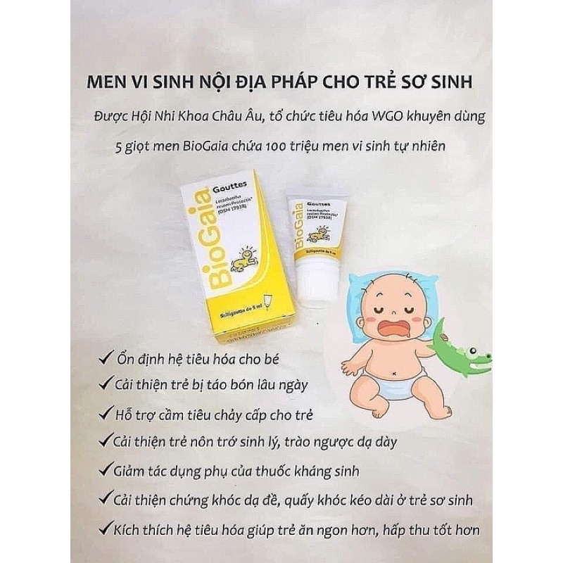 Men vi sinh Biogaia hỗ trợ hệ tiêu hoá cho bé