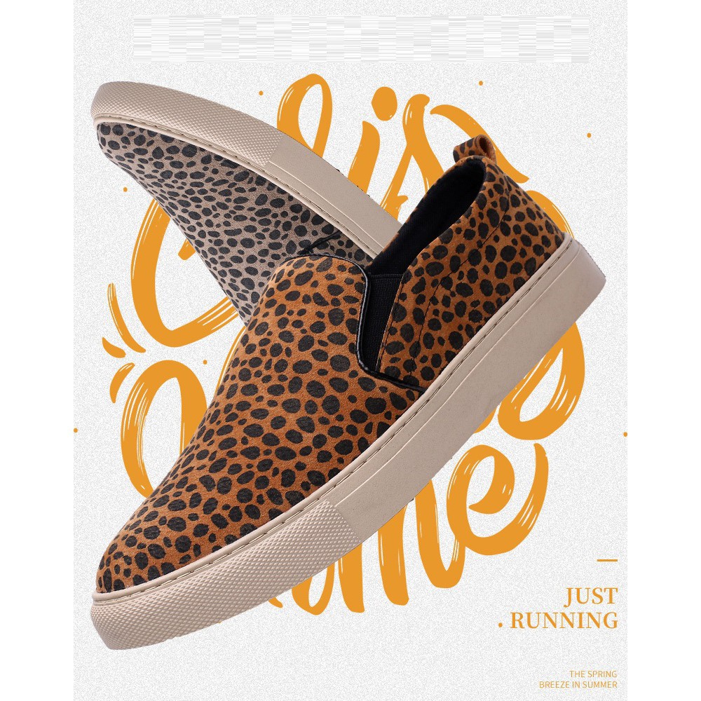 ff free Leopard Design Men Casual Loafer Trượt trên giày Da lộn Kinh doanh uy tín Uy Tín 2020 ! A232 1 m HOT '
