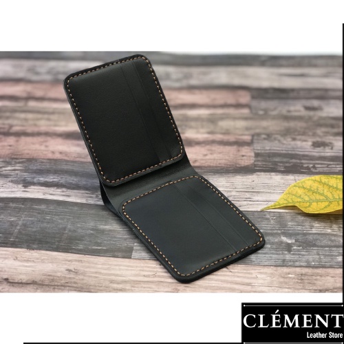 Ví da nam cao cấp, bóp ví nam da bò thật Clément – CM024 - BH 12 tháng - Full box