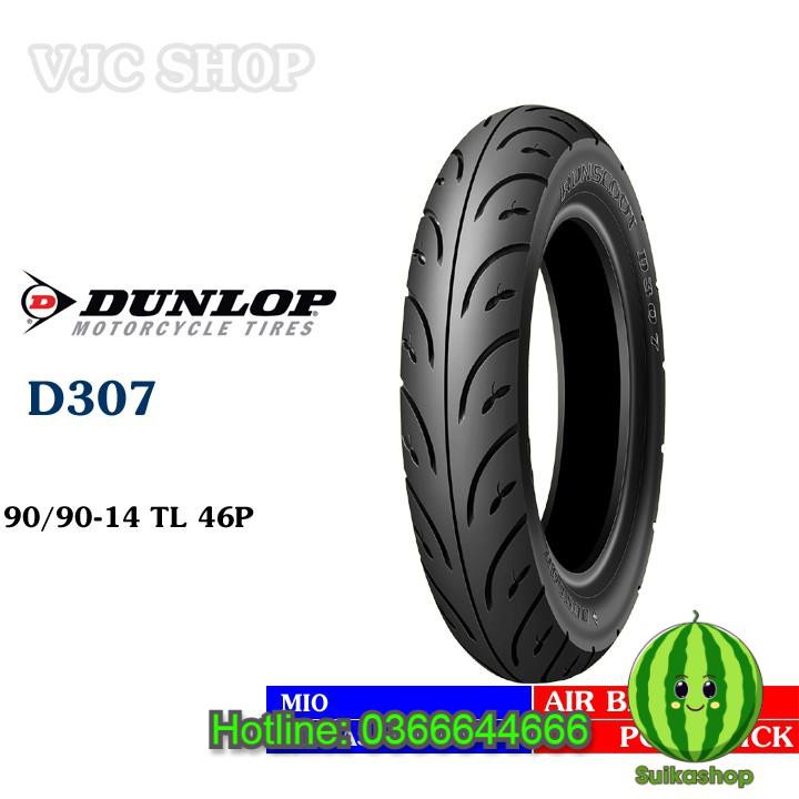 Lốp xe Honda Airblade 125, Vario hãng Dunlop D307 cỡ 80, 90, 100 size 14
