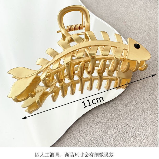 Kẹp Tóc Kim Loại Hình Xương Cá Phong Cách Hàn Quốc