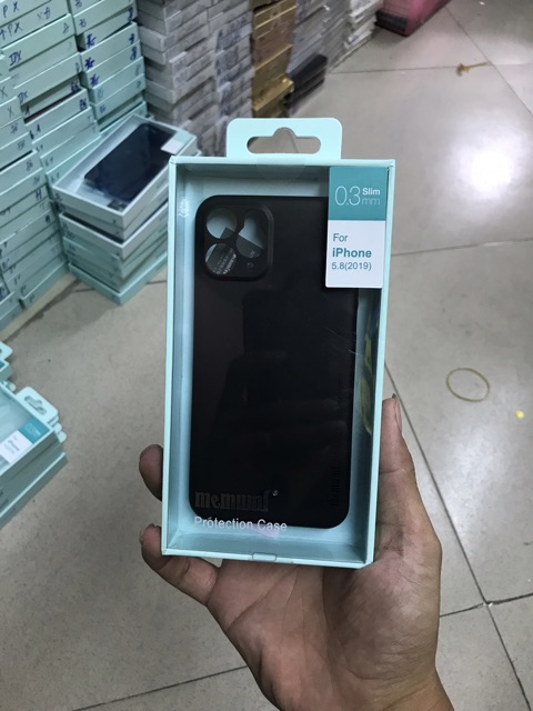 [ Đã có iP 15 Ốp lưng Memumi nhựa trong suốt siêu mỏng chống ố vàng cho iPhone 11 đến 15 pro max
