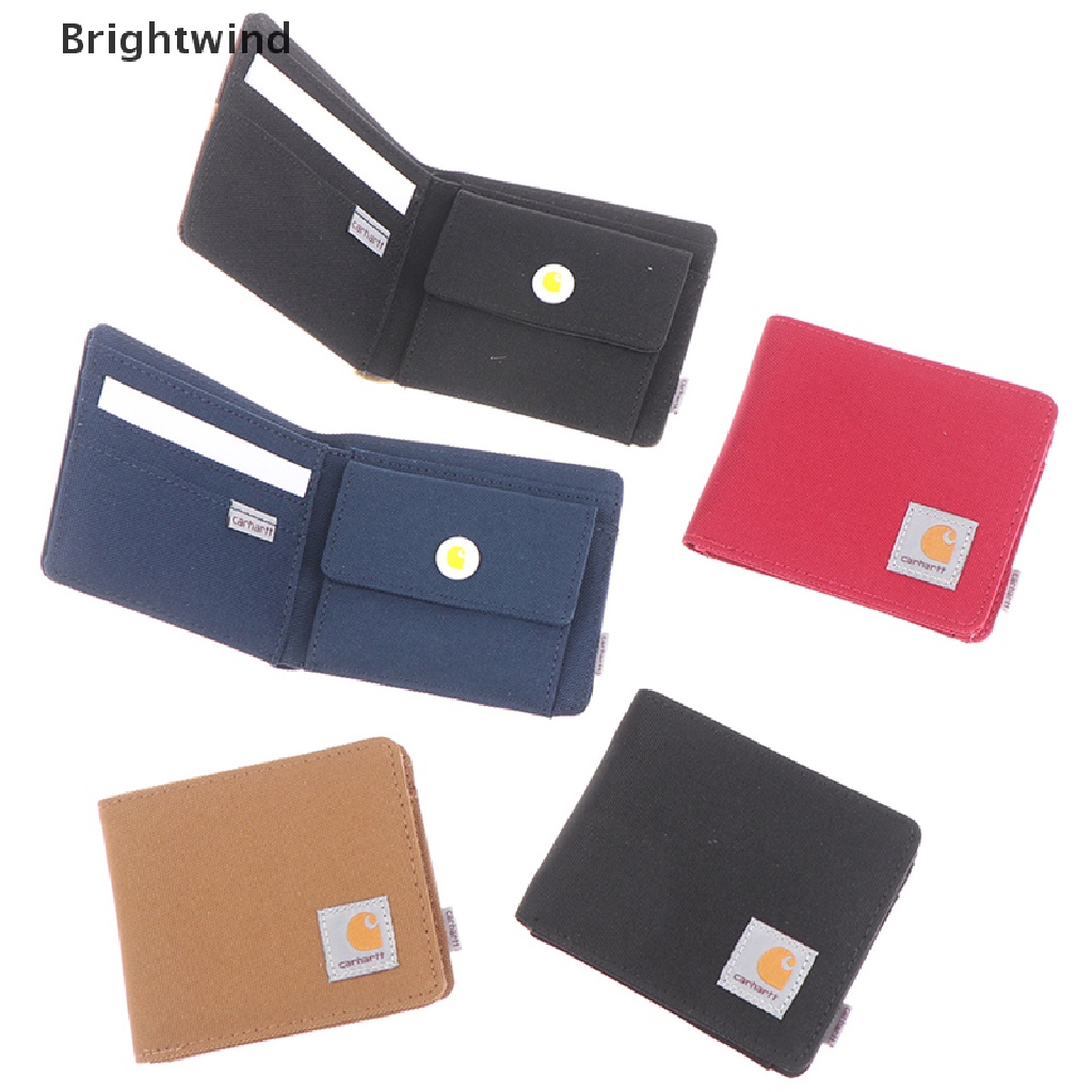 Ví ngắn gập đôi Carhartt đựng tiền xu/ thẻ phong cách retro đơn giản cho nam