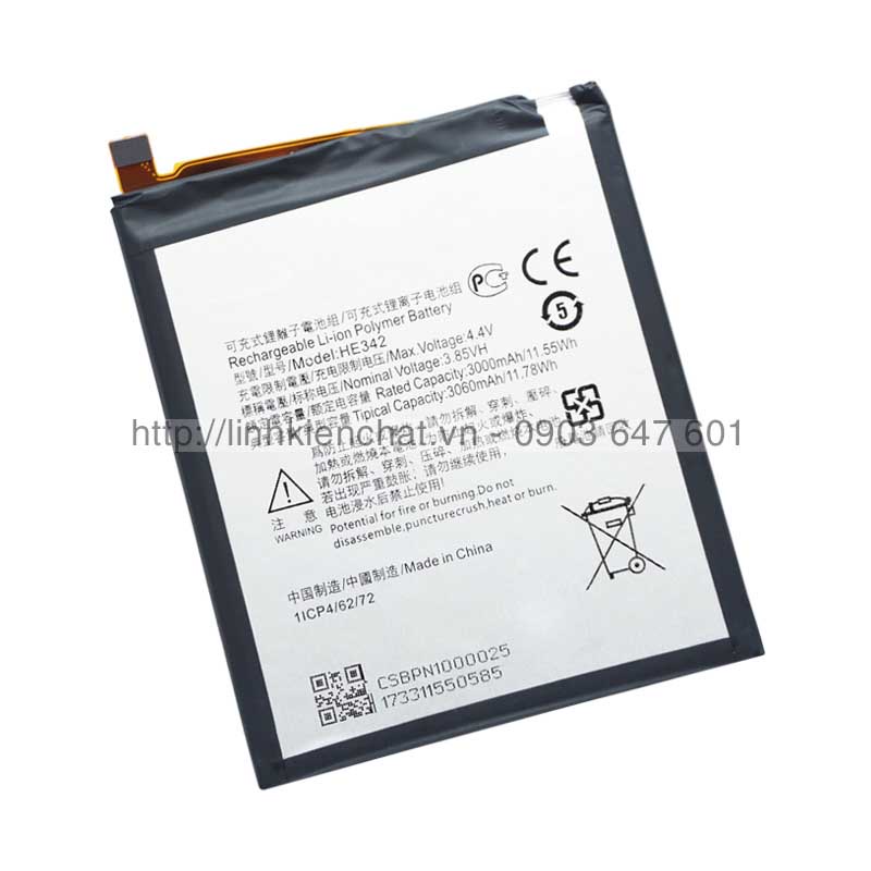 Pin Nokia 6.1 Plus X6 TA-1116 3000mAh Zin - Hàng nhập Khẩu