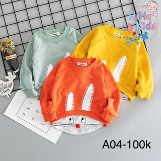Áo thun cho bé trai bé gái kiểu đắp vạt