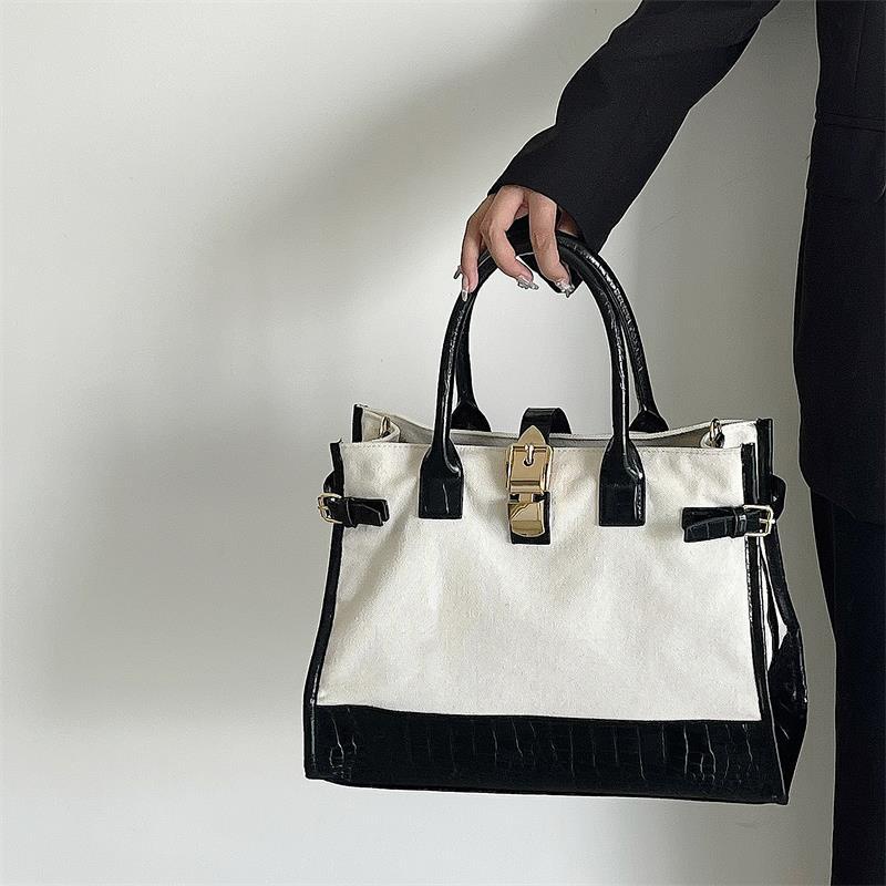 Túi tote IELGY vải canvas cỡ lớn thời trang cho nữ