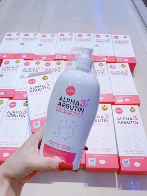 Sữa Dưỡng Trắng Da Alpha Arbutin Collagen Lotion 3+ plus Thái Lan Bản Kích Trắng Nhất 500gr