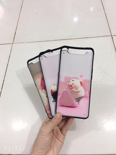 ốp bóng xà cừ ,viền đen dẻo sam sung A80 , A90