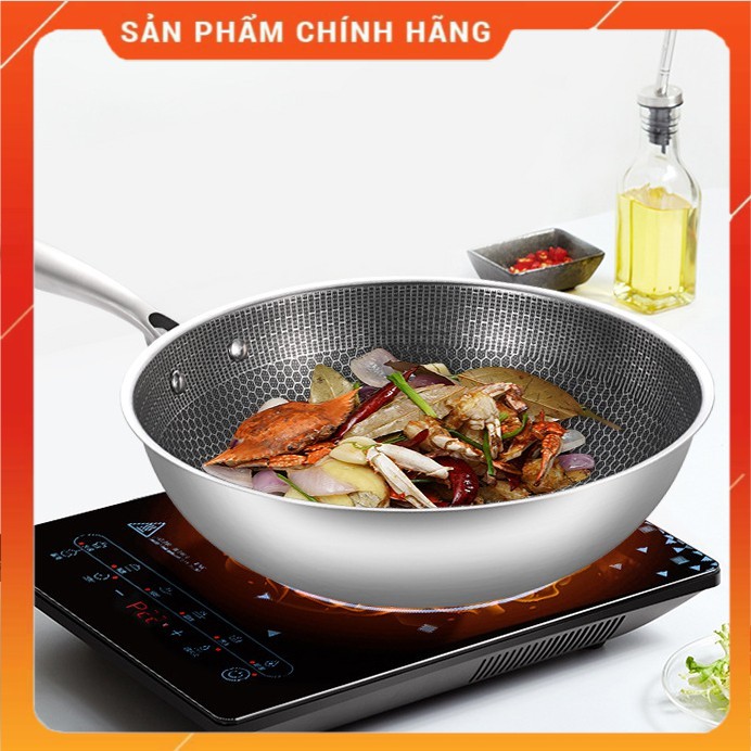 CHẢO VÂN TỔ ONG SÂU LÒNG SIZE 32cm + CHỐNG DÍNH +TRÁNG MEN CERAMIC