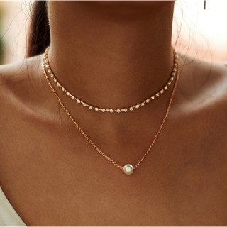 Choker 2 tầng đá nhân tạo