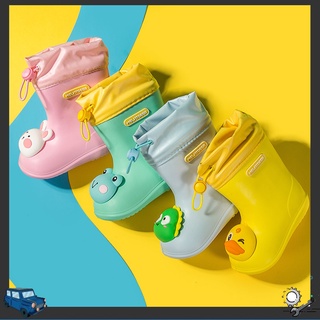 1 Đôi Ủng Đi Mưa Chống Thấm Nước Không Mùi In Họa Tiết Hoạt Hình Dễ Thương Cho Bé