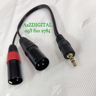 Dây chuyển jack cắm 3.5mm sang 2 đầu jack canon_xlr đực dài 30cm