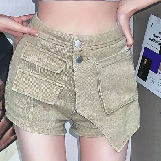 Quần Short Jean Nữ Lưng Cao Thời Trang Hàn Quốc