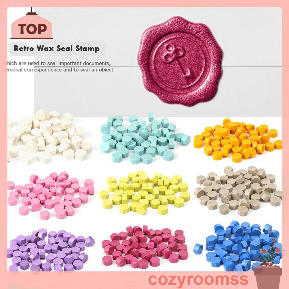 Sáp 100pcs Sealing Wax Pill Grains Vintage Wax Seal Stamp Beads for Envelope