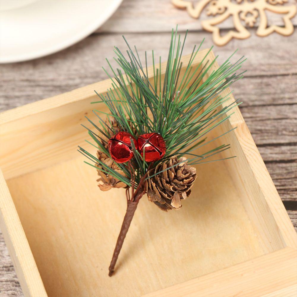 1 Nhánh Cây Thông Đỏ Nhân Tạo Trang Trí Giáng Sinh DIY