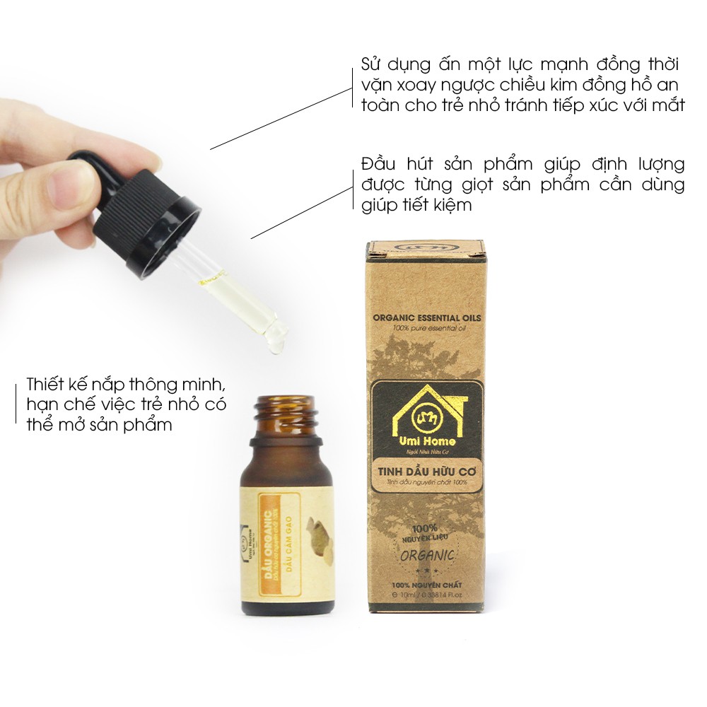 Dầu Cám Gạo Nguyên Chất Umiha 10ml | Virgin rice bran oil 100% Organic | BigBuy360 - bigbuy360.vn