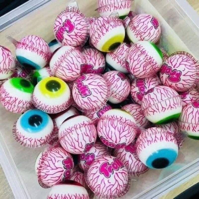 KẸO DẺO CON MẮT TROLLI POP EYE và QUẢ ĐỊA CẦU - NỘI ĐỊA ĐỨC