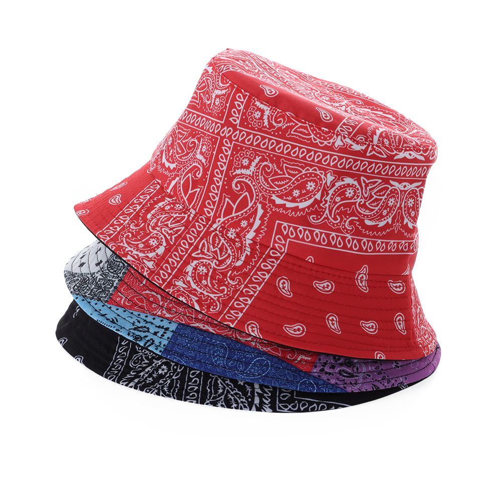 Mũ bucket chống nắng hai mặt in hình Paisley MIHAN1 cho nam và nữ
