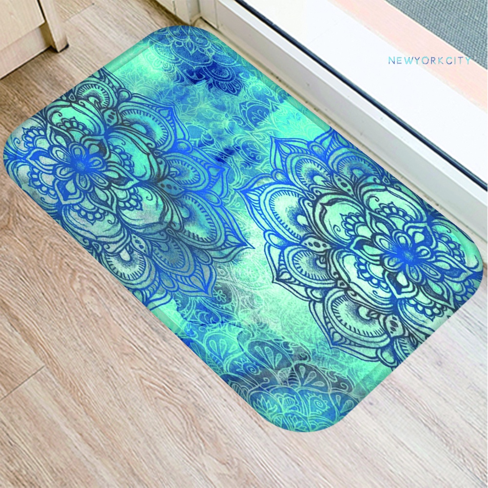 Thảm Chùi Chân Chống Trượt Thấm Hút Tốt In Họa Tiết Dưa Hấu / Hoa Xinh Xắn Kích Thước 40