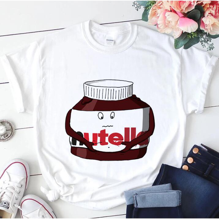 Áo Thun In Chữ Nutella Đơn Giản Thời Trang Mùa Hè Hàn Quốc 2020 Cho Nữ