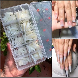 Hộp móng nối nhọn trang trí móng