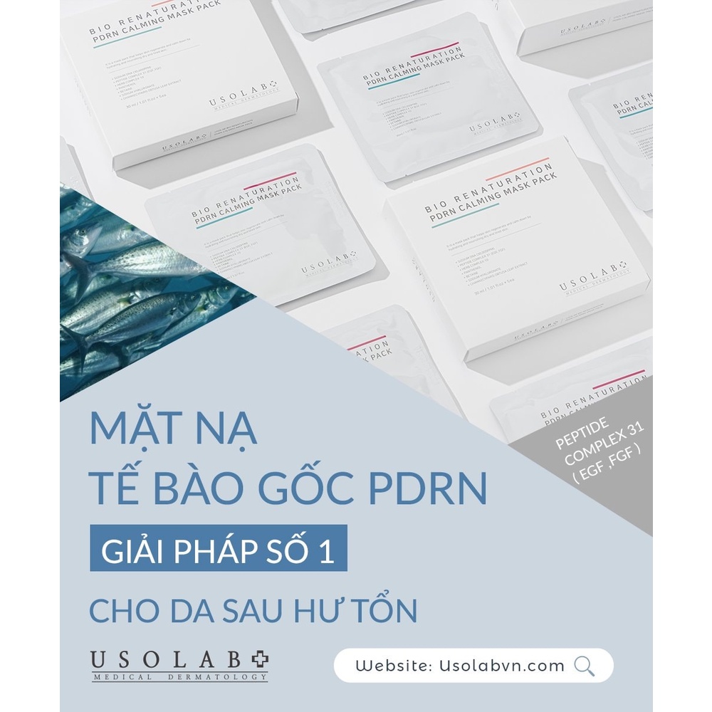 Mặt Nạ Tái Tạo Da USOLAB BIO RENATURATION PDRN CALMING MASK PACK