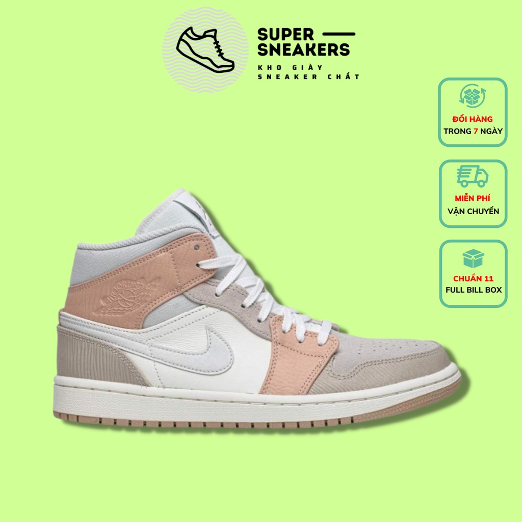 Giày 𝗝𝗼𝗿𝗱𝗮𝗻 𝗠𝗶𝗹𝗮𝗻 Cao Cổ Nữ Hot Trend, Giày Thể Thao Sneaker Jordan Milan Cổ Cao Màu Hồng Đất