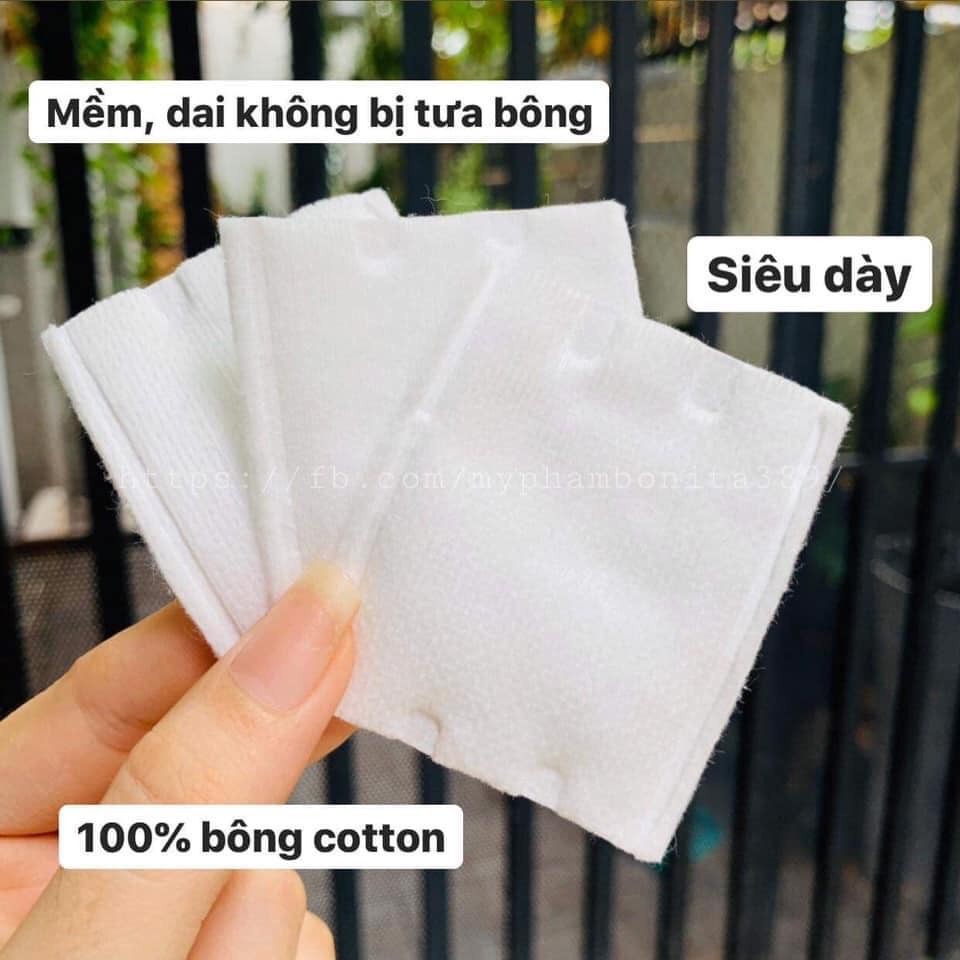 Bông tẩy trang Cotton Lily Bell Extra Thin Xanh 240 miếng - Mecskincare