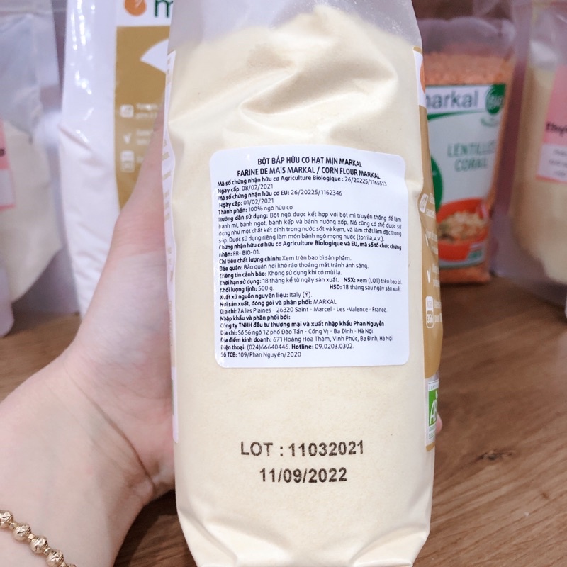 BỘT BẮP/TINH BỘT BẮP HỮU CƠ NHẬP KHẨU -