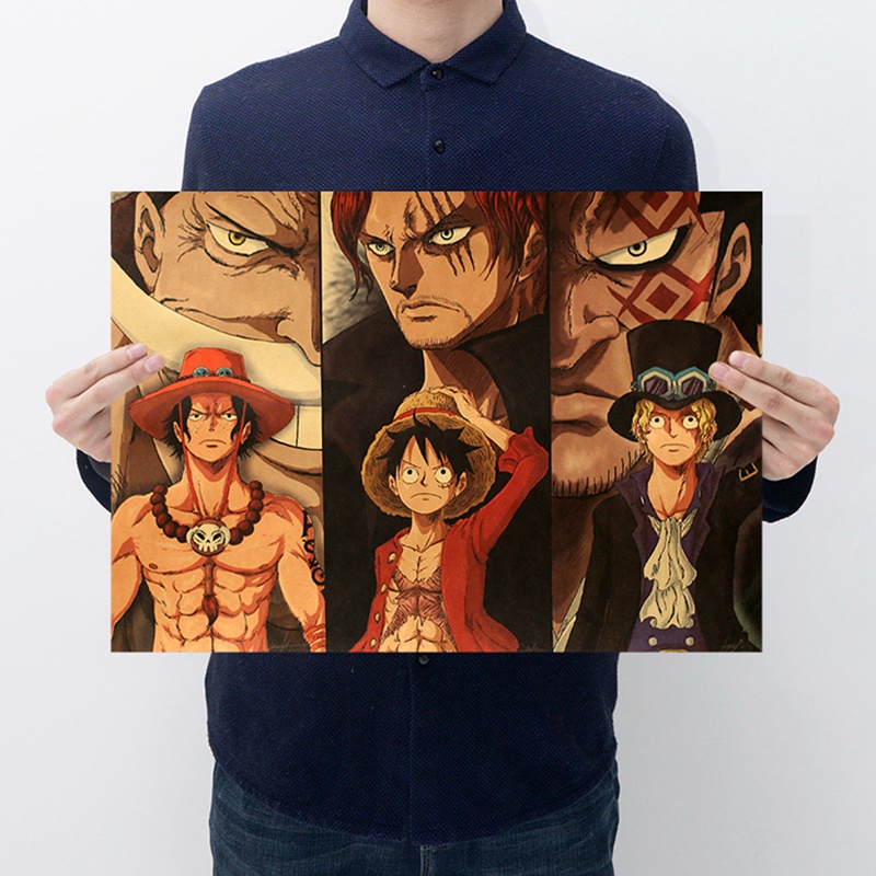 Poster phim hoạt hình Naruto phong cách vintage