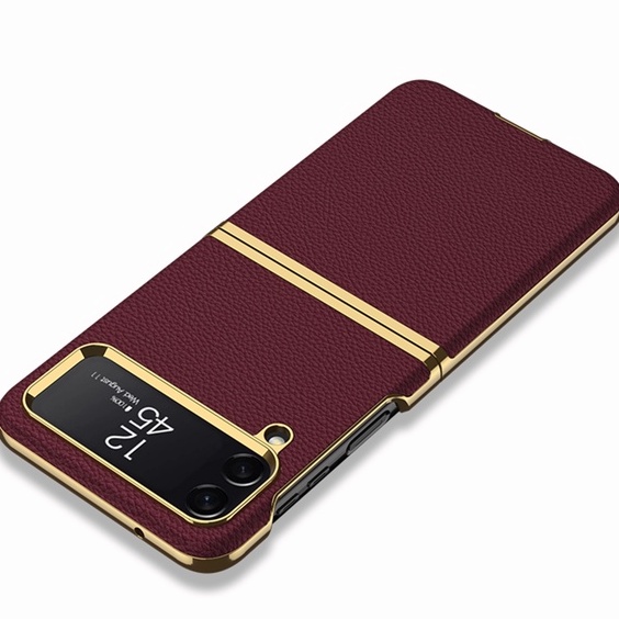 Ốp lưng Samsung Galaxy Z Flip 4 5G ốp điện thoại Z Flip4 ốp ZFlip 4 case F7210 casing Ốp Điện Thoại Da Màu Trơn Cao Cấp Bảo Vệ Cho ZFlip4