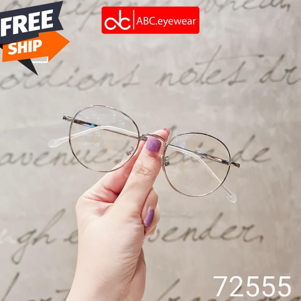 Gọng kính cận nữ kim loại ABCeyewear mắt tròn màu sắc thời trang phù hợp khuôn mặt nhỏ 72555