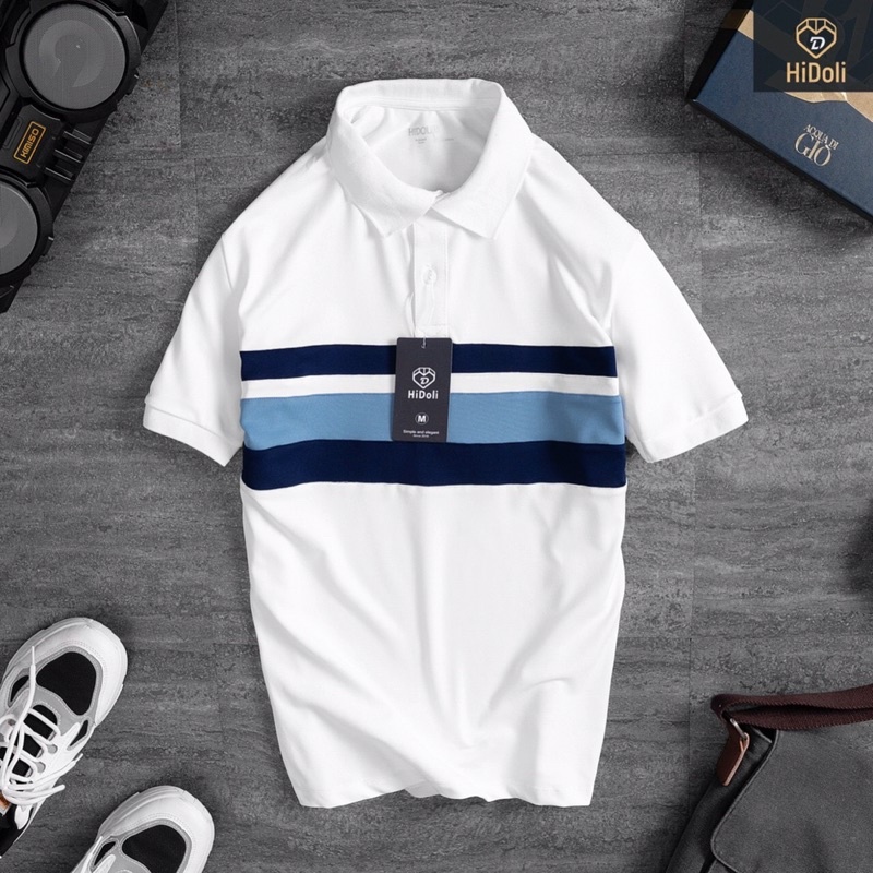 Maihuong⚡️ÁO PHÔNG POLO PHỐI KẺ HIDO CHO NAM
