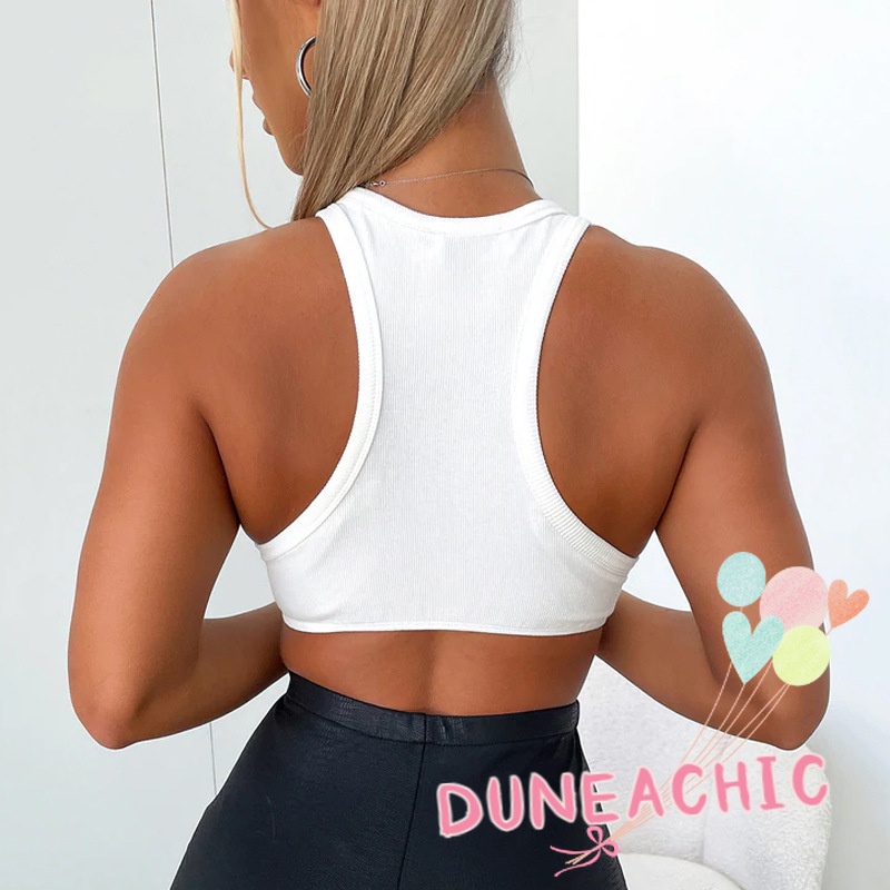 Áo Tank Top Thể Thao Sát Nách Cổ Tròn Thiết Kế Trẻ Trung Cho Nữ