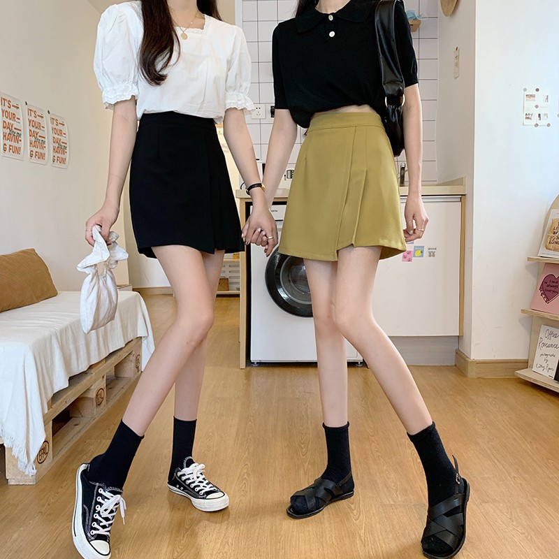 Chân Váy XIAOZHAINV Chữ A Eo Cao Phong Cách Retro Trẻ Trung Cho Nữ | BigBuy360 - bigbuy360.vn