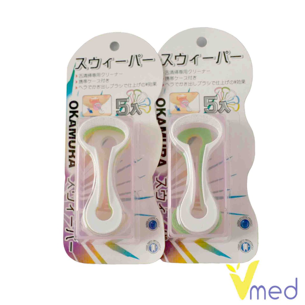 Combo 2 vỉ dụng cụ cạo lưỡi 5 chiếc/ vỉ