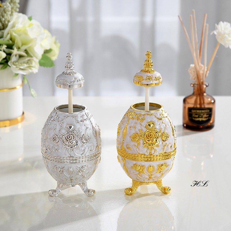 Lọ tăm Hoàng Gia ( Đồng khảm - 3 Chân có mở bia) | BigBuy360 - bigbuy360.vn