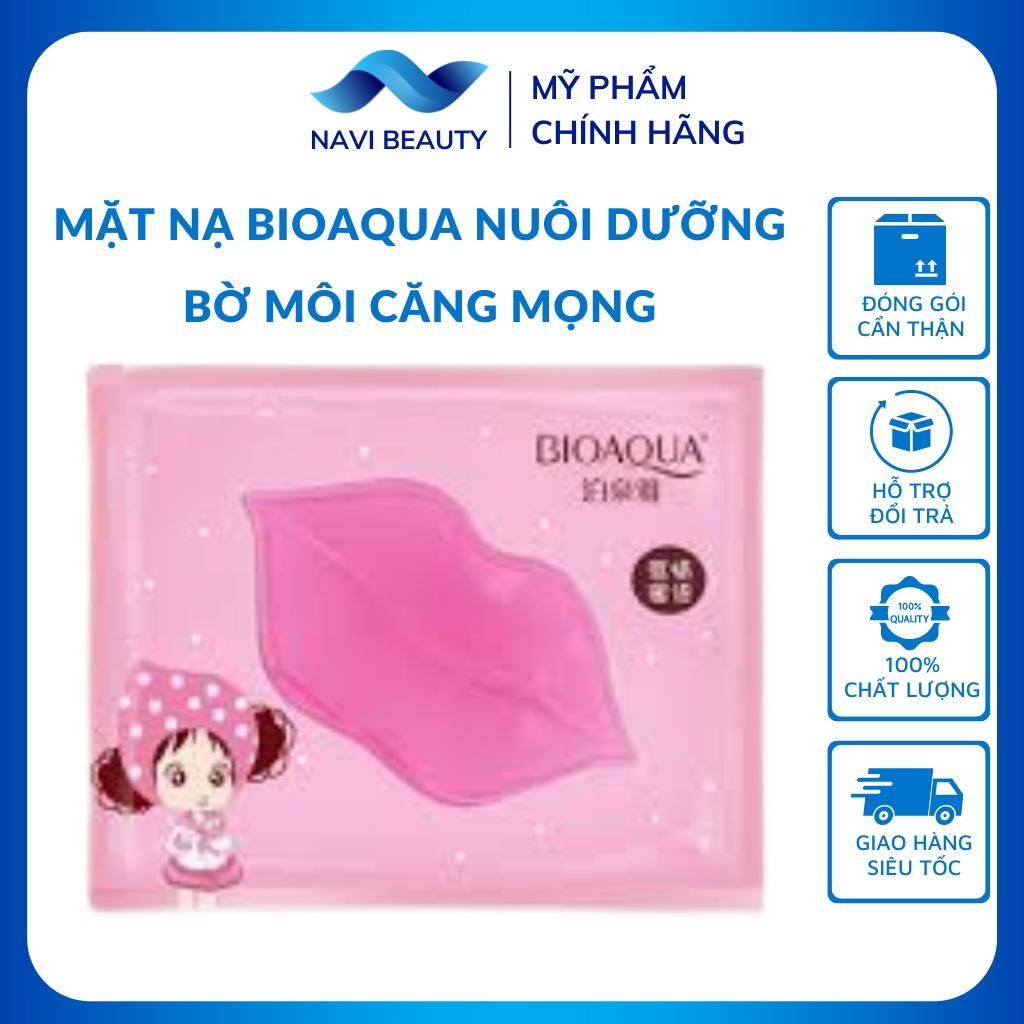 Mặt nạ môi Bioaqua dưỡng ẩm môi, làm hồng, chống khô và thâm môi