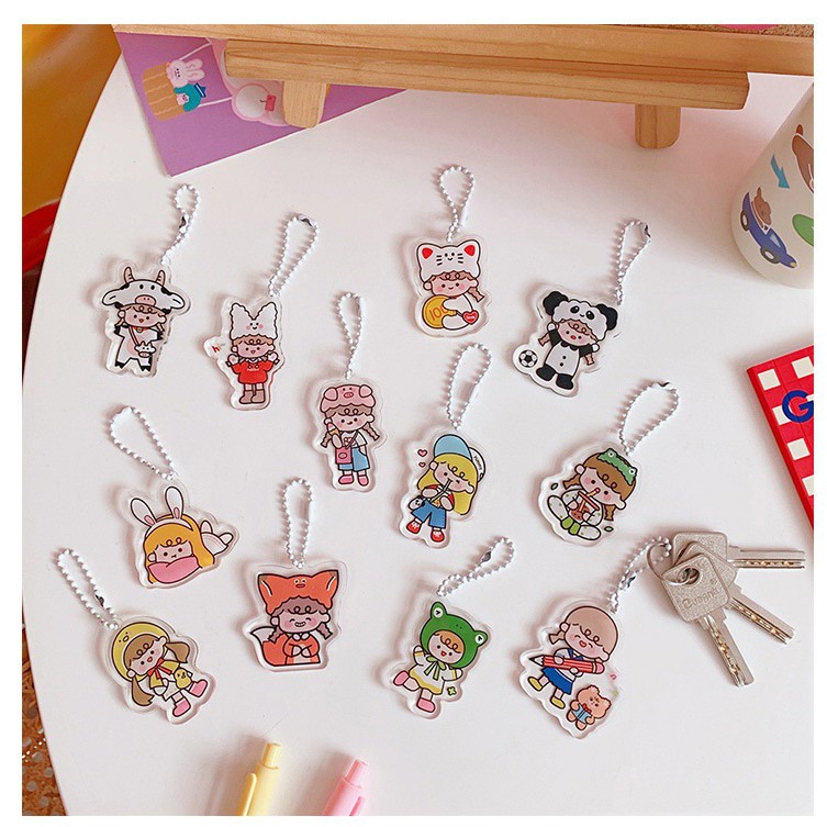 Móc khóa/keychains hoạt hình dễ thương ulzzang