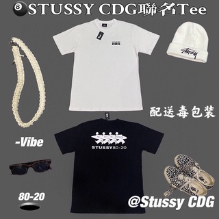 Áo Thun Ngắn Tay In Chữ Stussy Phong Cách Cá Tính Kỷ Niệm 40 Năm