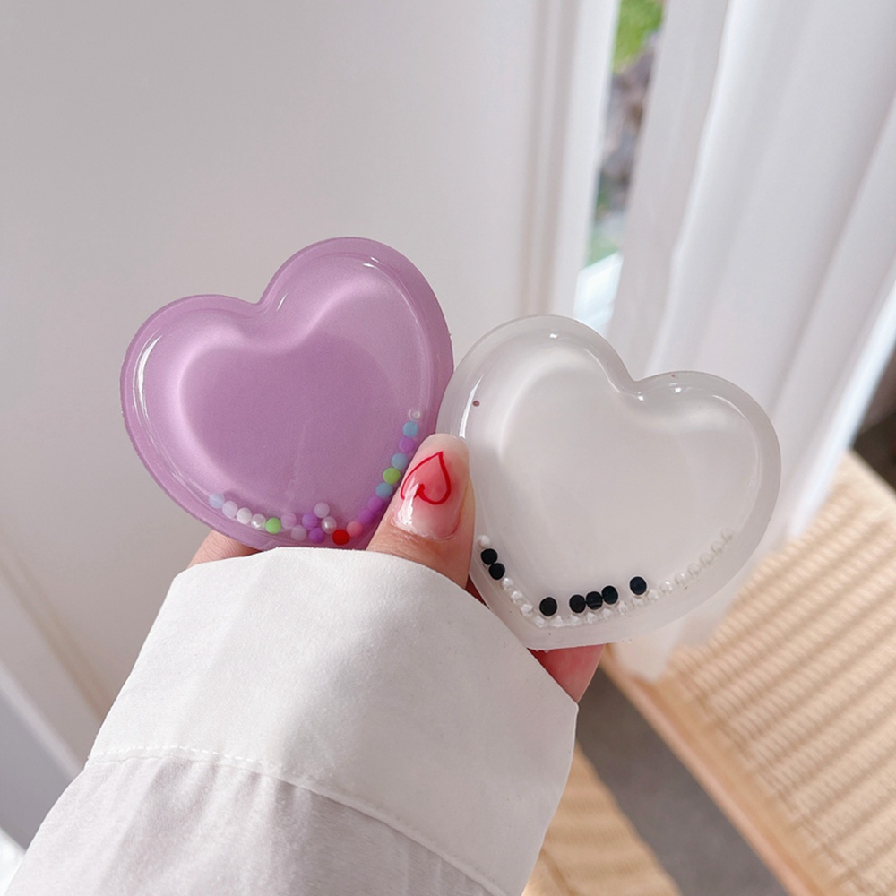 Nhẫn Đỡ Điện Thoại Màu Trơn Hình Trái Tim Dễ Thương