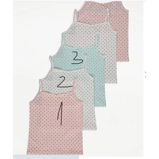 Áo 2 dây chấm bi bé gái George/tách lẻ