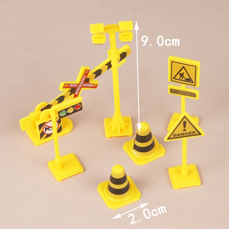 Bộ 6 Xe Cần Cẩu Trang Trí Bánh Kem Sinh Nhật Cho Bé