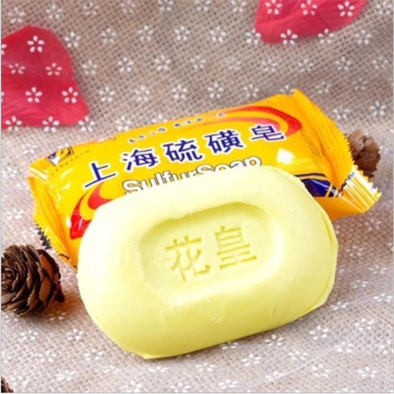 (hàng Mới Về) Xà Phòng Sulfur Shanghai 85g Kiềm Dầu hỗ trợ giảm Mụn Hiệu Quả