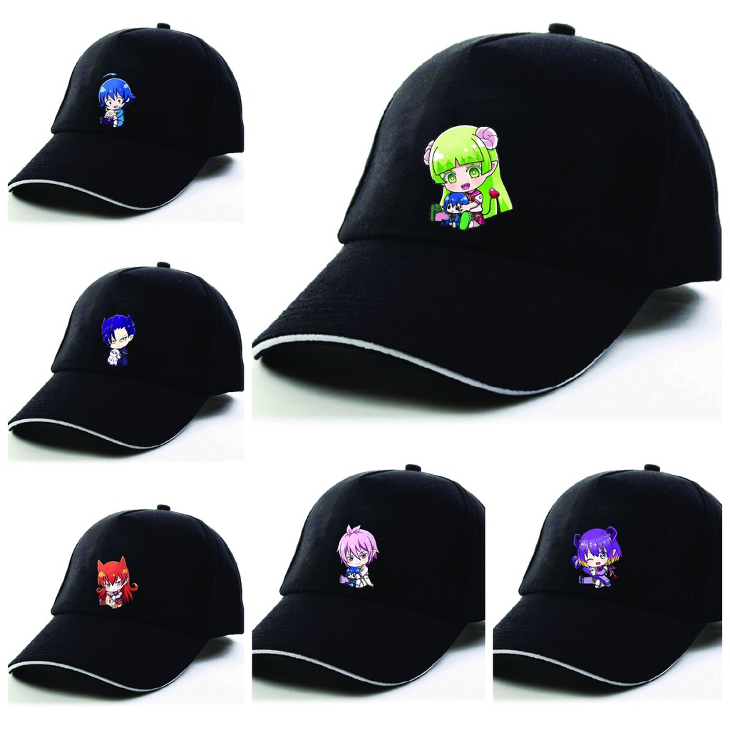 Mũ nón lưỡi trai đen in hình Mairimashita! Iruma-kun IRUMA GIÁ ĐÁO anime chibi thời trang phong cách